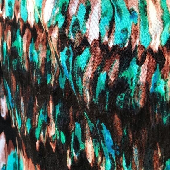 Cynthia Rowley XL Teal Tie Dye Ruched Dress - Picture 2 of 11